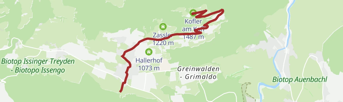 Route map: MTB Tour Kofler am Kofl